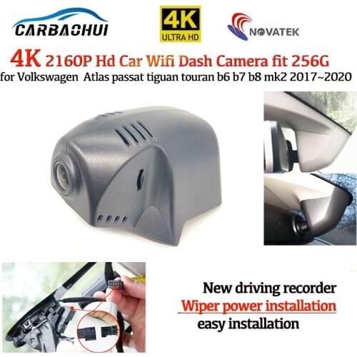4K 2160P Easy to install car driving recorder Dash Cam Camera for Volkswagen Atlas passat tiguan touran b6 b7 b8 mk2 2017~2020