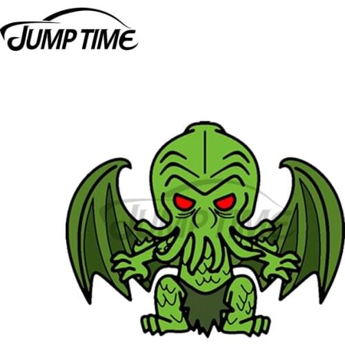Jump Time 13 x 9.6cm For Cthulhu Destroyer of Worlds Cute Personality Car Stickers Vinyl Car Wrap Kids Room Wall Window Decal