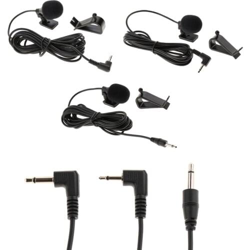 Omni-directional Microphone Condenser Mic for Car Stereo 3.5mm 2.5m Radio GPS DVD External Microphone