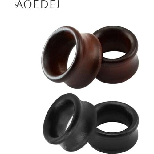 8-25mm Black Wood Plugs Body Jewelry Wooden Plugs For Ears Ear Gauges Tunel Piercing Ear Stretchers Plugs And Tunnels Wood 10mm
