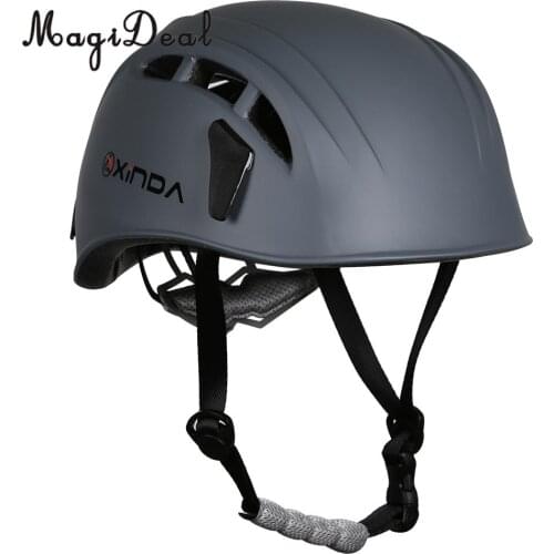 Safety Helmet Outdoor Rock Climbing Caving Kayaking Rappel Rescue Gray for Wall Equipment Rappelling Mountaineering Accessory