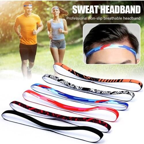 Sport Hairband Running Head Band Sweat Anti-slip Elastic Biking Sweatband Bands Headbands For Women Men badminton Hair Grip