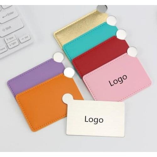 200pcs Ultra-thin mirror stainless steel small mirror simplehearted cosmetic mirror best gift can make own logo