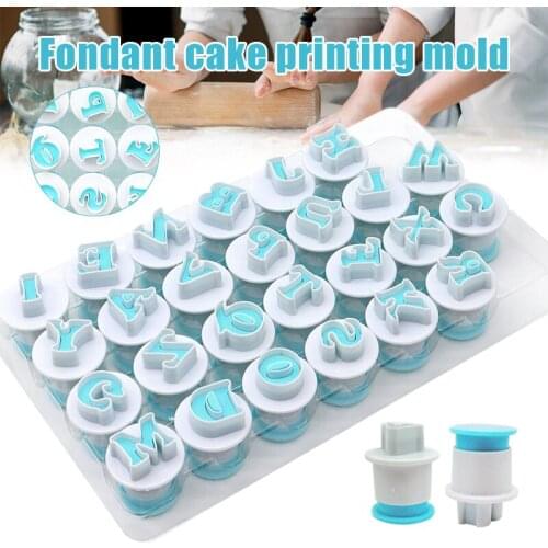 26pcs/set Capital Letters/Lower Case Letter Alphabet Cookie Mould Fondant Cake Mold Plastic Cutter RE