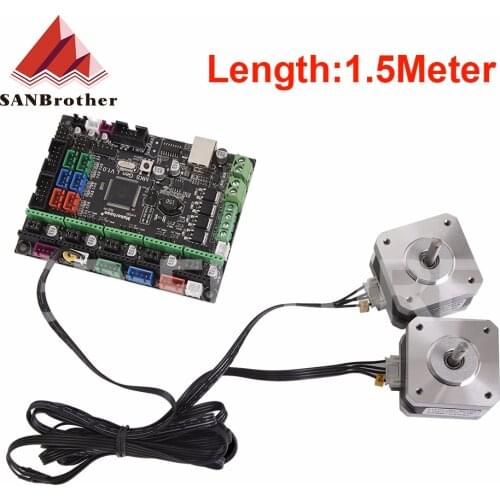 3D printer accessories for CR-10 CR-10S/Ender-3 stepper motor line Double Z-axis motor cable 1.5m