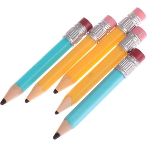 5Pcs/set Dollhouse Mini Colorful Pencil Model Fashion Miniature Accessories Simulation Model Toys For Doll Kids Gift