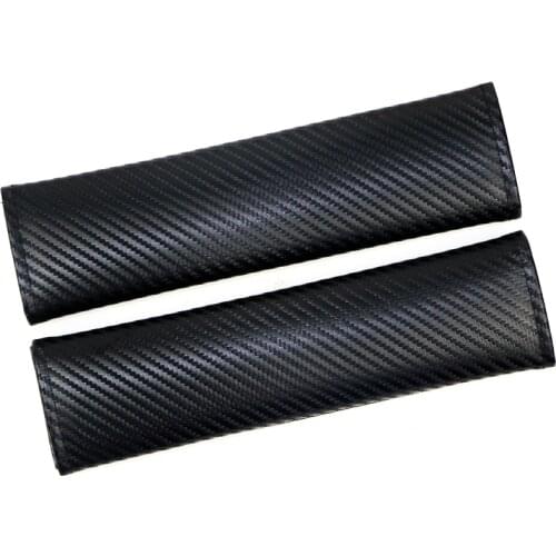 50pair DIY Automobiles Carbon fiber Car Seat Belt Shoulder Pads Fluffy Harness Seatbelt Seat Covers Car Styling