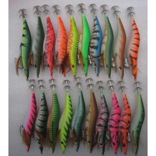 50pcs squid jig clothes warpped fishing lure3.5# fishing lure ,squid lure,fishingbait (many colors mixed )