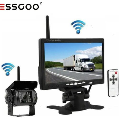 7'' TFT Wireless Car Truck monitor +Parking Camera kit High-resolution PAL/NTSC For Car/Truck DVD/VCD/TV/GPS