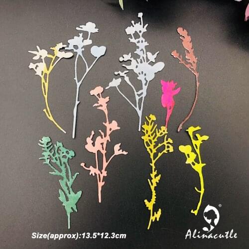 Metal Cutting Die 9pc Leaves Flower Scrapbooking Paper Craft Handmade Card Album Punch Art Cutter Aliancutle 20102302
