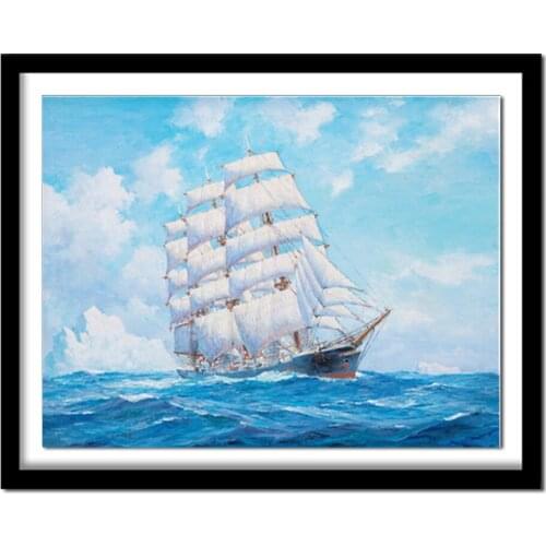Diamant painting 5d diy diamond painting full square Diamond embroidery boat diamond round daimond painting 107DD