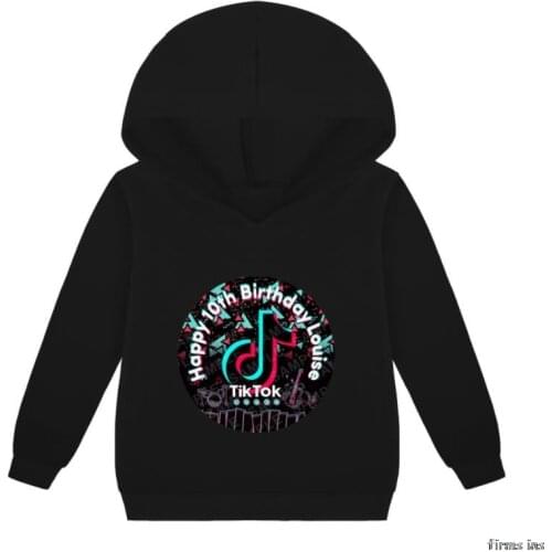 Kids Tik Tok Hoodie Spring Autumn Boys Thicked Hooded Sweatshirts Casual Parent Family Clothing Girls Pullover Tops
