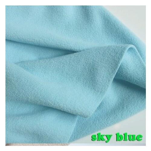 Sky Blue Double-sided Polar Fleece Fabric anti-pilling Hoodies Blankets Lining Fabric SOLD BY THE YARD FREE SHIPPING