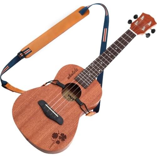 Ukulele Strap Leather Belt Hook Clip On Ukulele Strap Chinese Style Ukelele Tailless Nails Without Perforated Straps Accessories