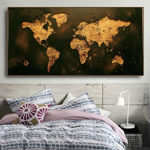 World Map Retro DIY,Full,5d,Diamond Embroidery,Diamond Painting Cross Stitch,3D,Diamond Mosaic,Decoration,large size