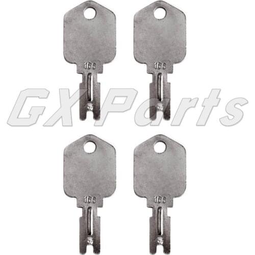 4 PCS Forklift Key 1430 166 for Pollak Clark Yale Hyster Komatsu Mustang Gradall Gehl Daewoo Doosan A214062 5133504