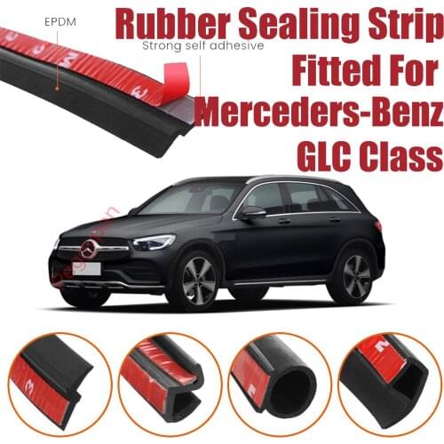Door Seal Strip Kit Self Adhesive Window Engine Cover Soundproof Rubber Weather Noise Reduction For Merceders-Benz GLC Class