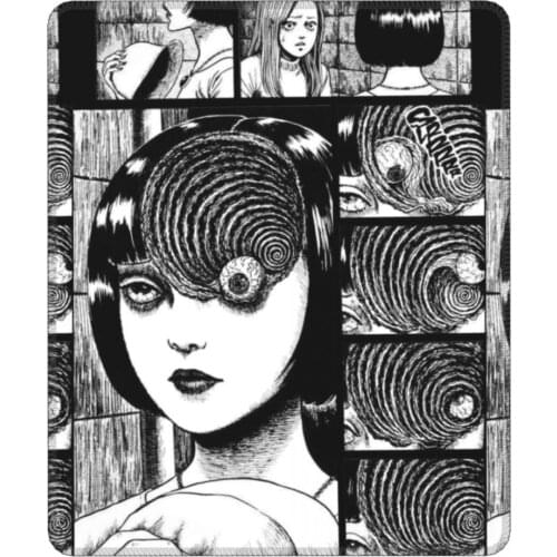 Uzumaki Junji Ito Horror Manga Gaming Mouse Pad Non-Slip MousePad Rubber Office Home Deco Mat