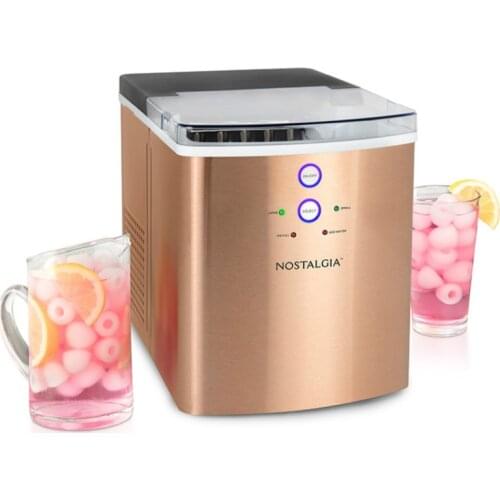 JRM0196 Nostalga Ice Maker Household Commercial Milk Tea Ice Generator Household Bar High Capacity Stainless Steel Ice Machine