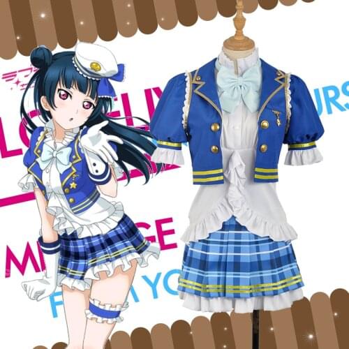 Love Live! Sunshine!! Aqours Yoshiko Tsushima Navy Cosplay Costume E001