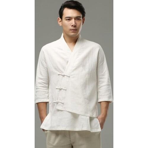 Мужские льняные рубашки LZJN China At AliExpress