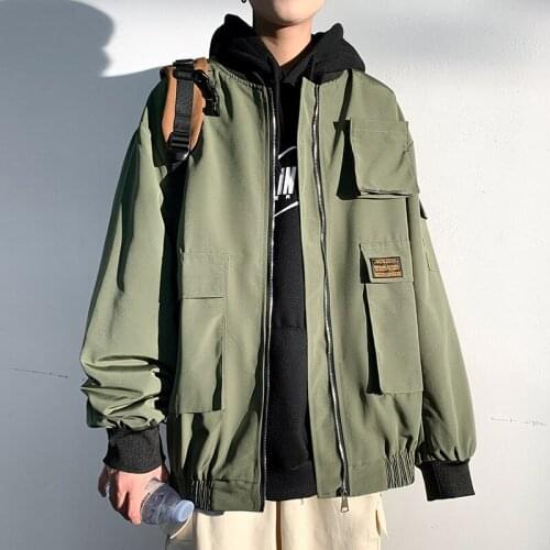 Mens Plus Size Tooling Jacket 2021 Korean Version of Mens Casual Fashion Comfortable Loose Collar Cotton Jacket