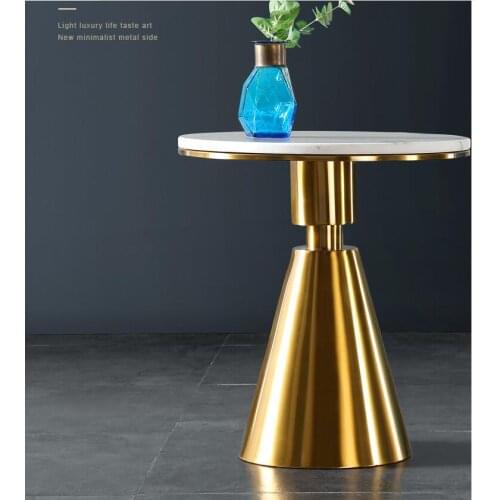 Nordic marble side several modern minimalist sofas move light luxury stainless steel side corner cabinet small round small side