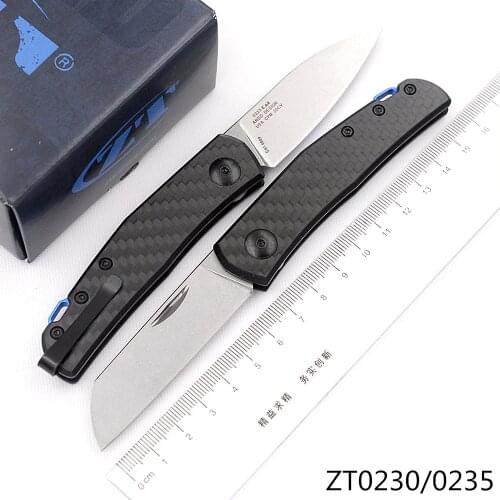 JUFULE New Anso 0230 0235 Slip-Joint carbon fibre handle 20CV Pocket Survival EDC Tool camp hunt outdoor kitchen folding knife