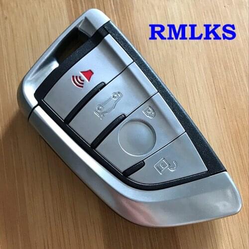 New Replacement Smart Remote Key Fob Case Shell 4 Buttons For BMW X5 X6 With Uncut Insert Emergency Key Blade