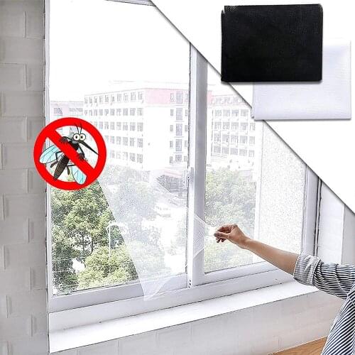 Window Screen DIY Adhesive Curtain Anti Mosquito Net Mosquito Bug Insect Screen for Home Kitchen Indoor Windows Doors