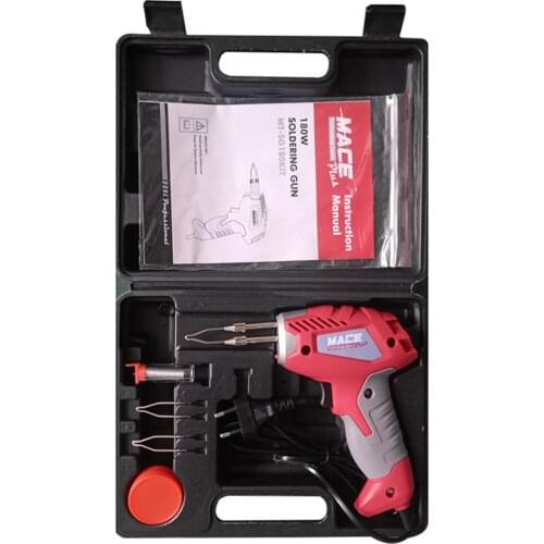 180W Portable Electric Soldering Iron Anti Slip Hand-held Welding Repair Tools Soldering Gun with LED Light Solder Wire