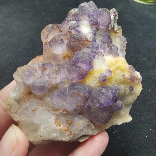 118.2gNatural rare purple fluorite cluster mineral specimen healing energy geology teaching home decoration CRYSTAL QUARTZ GEM