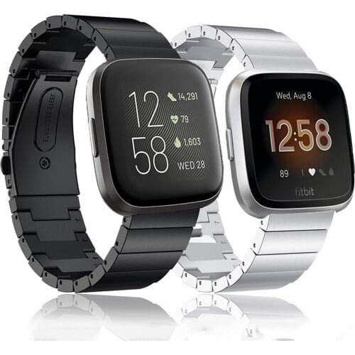 Smart Watch Strap For Fitbit Versa/Versa 2/Versa lite Band bracelet Stainless Steel Replacement watchband Wrist Belt Accessories