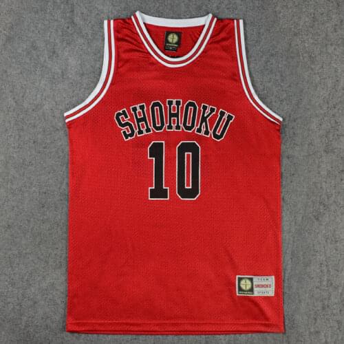 Shohoku School Basketball Team 1-15 Sakuragi Hanamichi Jersey Tops Shirt Sports Wear Uniform Cosplay Size M L XL XXL