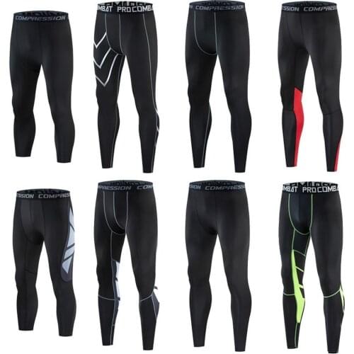 Sports Tights Mens Basketball Fitness Ttraining Running Elastic Compression Quick Drying Pants Autumn Winter Thickened Pants