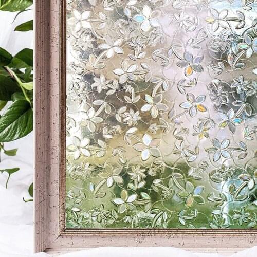 3D Static Decorative Privacy Window Films For Self-adhesive Anti UV Rejection Heat Control Energy Saving Privacy Glass Sticker