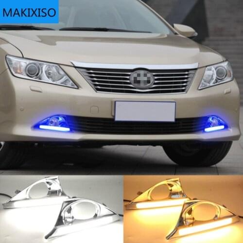 Led Drl For Toyota Camry 2012 2013 2014 drl Daytime Running Light Front Bumper Driving Fog Lamp Daylight Headlight Accessories