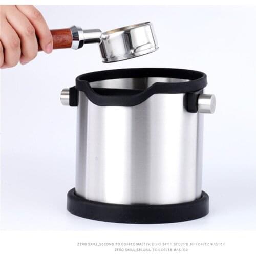 Recycling Bucket Grind Trash Bin Silicone Edging Anti Slip Coffee Grind Dump Bin Household Coffee Tools Coffee Grind Knock Box
