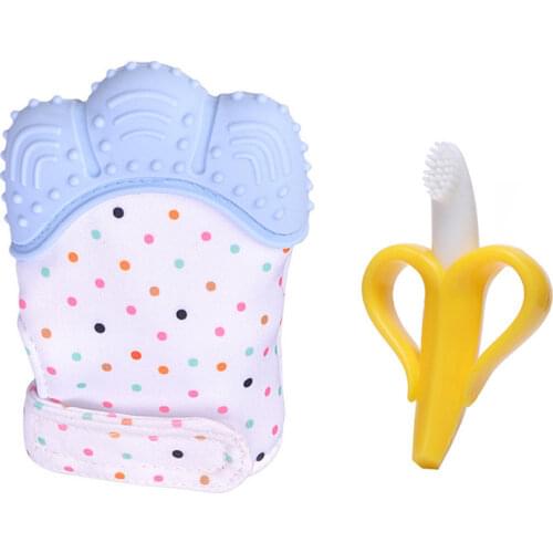 Baby Silicone Toothbrush Safe BPA Free Teether Toys Toddle Teething Ring Chew Dental Care Nursing Beads Gift For Infant Kids