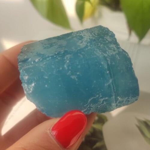 1pcs 100-120g Natural Aquamarine Quartz Beryl Gemstone Crystal Stone Mineral Specimen