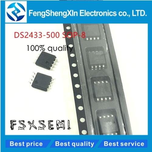 1pcs DS2433 DS2433S+ DS2433S-500 DS2433-500 Lithium battery IC chip SOP-8