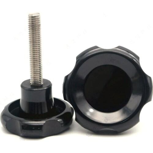 1pcs M16 corrugated handle Decorative Plastic Head Hand Screws Tightening Knob Screw Office furniture bolts 30-50mm length