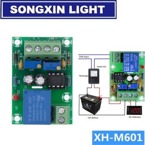 10pcs XH-M601 battery charging control board 12V intelligent charger power control panel automatic charging power