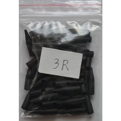50pcs/lot 3RL Disposable Black Permanent Makeup Needle Plastic Nozzle Tips for Korean Eyebrow Tattoo Machine