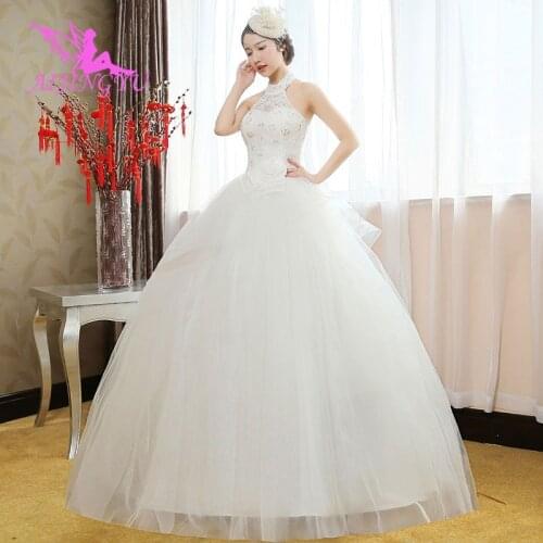 AIJINGYU 2021 white new hot selling cheap ball gown lace up back formal bride dresses wedding dress WK559