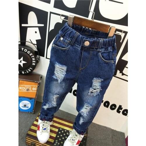 2-7years Boys jeans spring autumn new Children boys jean pants long length Fashion harem denim trousers for kids girls