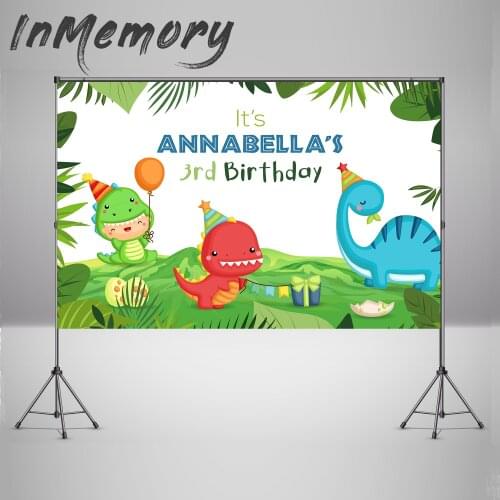 Photography Background Jungle Party Banner Newborn Dinosaur Background Customize Boys 1st Birthday Backdrop for Photo Stucio