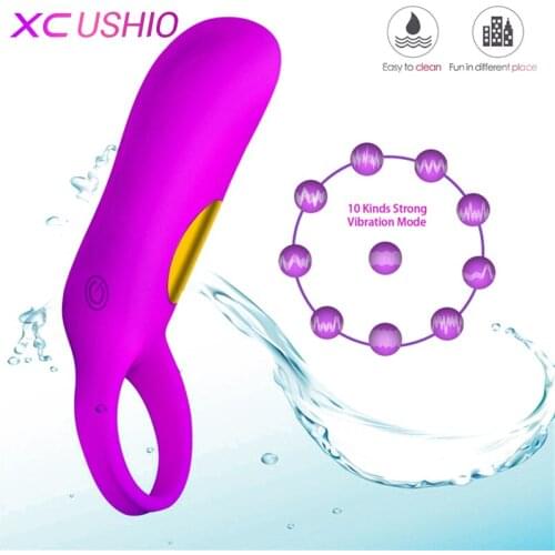 Penis Massager for Men Male Masturbator Ring Delay Lasting G spot Clitoris Stimulator Bullet Vibrator Sex Toys for Couples