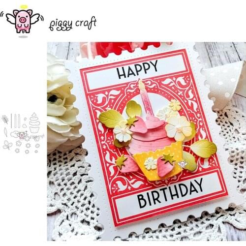 Piggy Craft metal cutting dies cut die mold Candle ice cream cake Scrapbook paper craft knife mould blade punch stencils dies