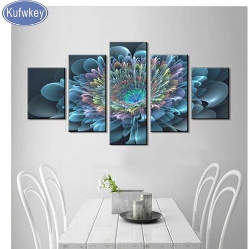 Multi-pictures Modern decor 5D Diamond Painting Cross Stitch Diamond Embroidery tulip Rhinestone Mosaic Home Decoration